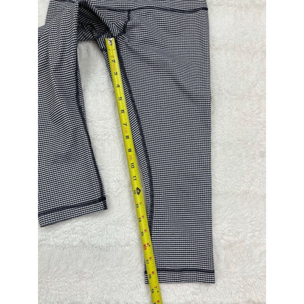 Lululemon Crop Leggings 4 Gingham Wunder Under Black White Mid-Rise - Picture 7 of 7